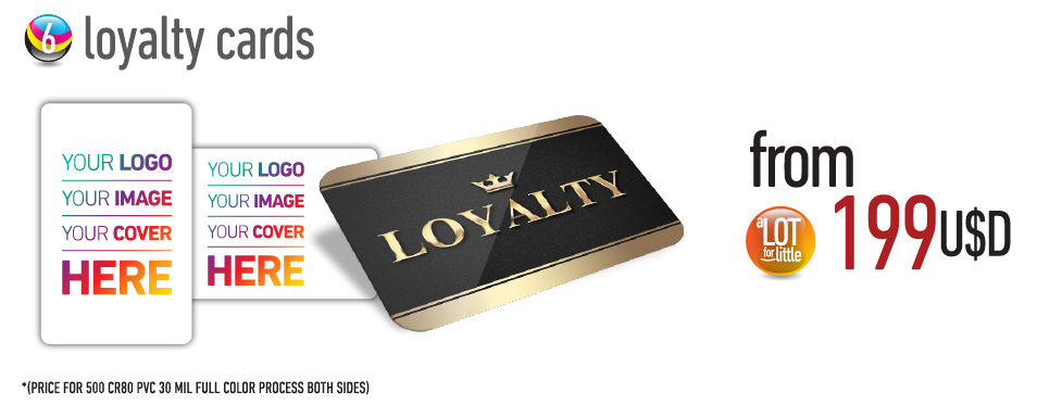 Loyalty cards - from U$S199