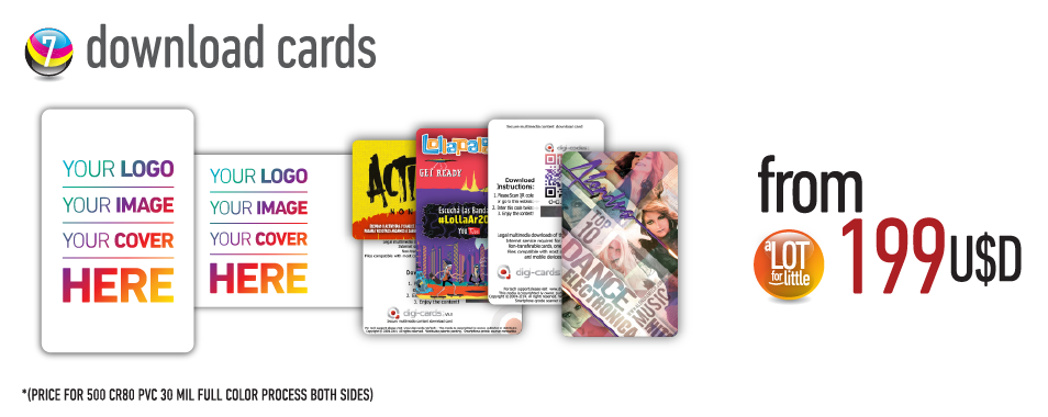 Download cards - from U$S199